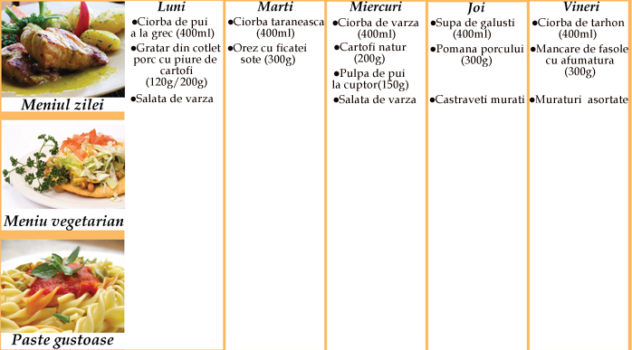 meniul zilei universal catering